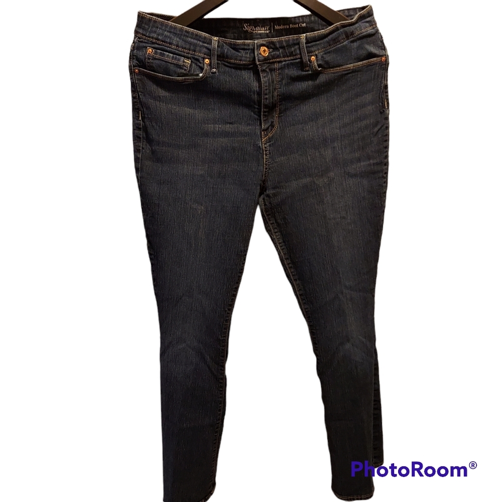 SIGNATURE BY LEVI STRAUSS Man Jean Size W34 L 32 Dark Blue